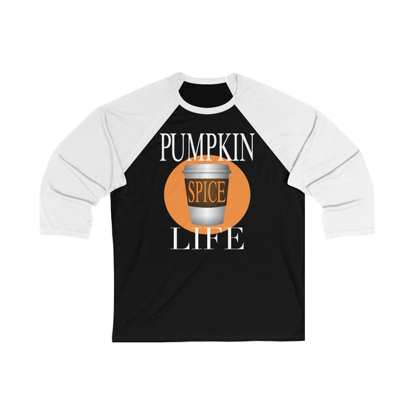 Pumpkin Spice Life Unisex 3/4 Sleeve Baseball Tee