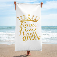 Know Your Worth Queen Towel