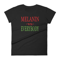 Melanin vs Everybody Women's short sleeve t-shirt