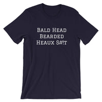 Bald Head Bearded Heaux White Lettering Bella Canvas Short-Sleeve Men's T-Shirt