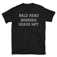 Bald Head Bearded Heaux White Lettering Gildan Short-Sleeve Unisex T-Shirt